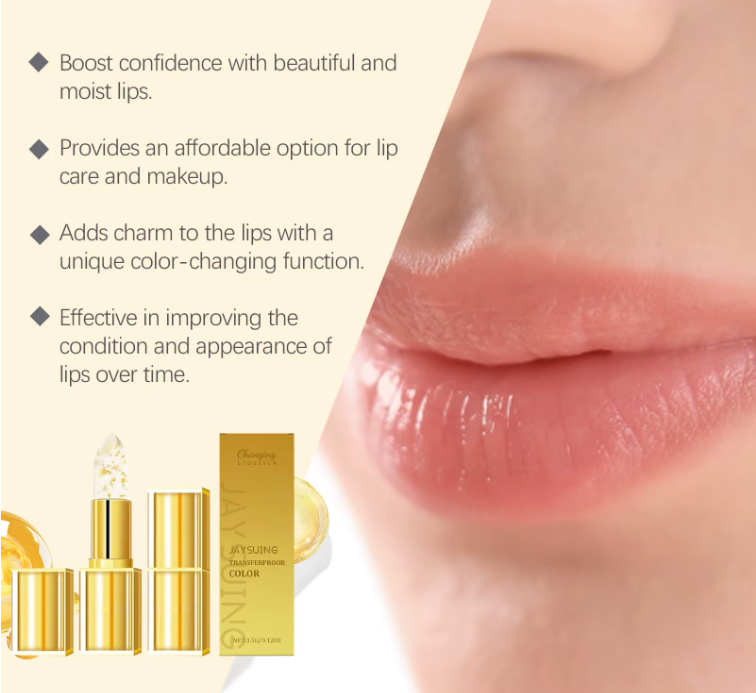 Transferfester Lippenstift mit Farbwechsel