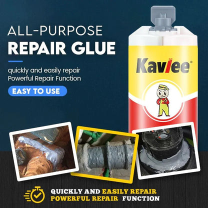 [1 + 1 Gratis] SuperGlue™ - Universeller AB-Kleber – Hochfester Epoxidkleber für Metall, Holz & Kunststoff